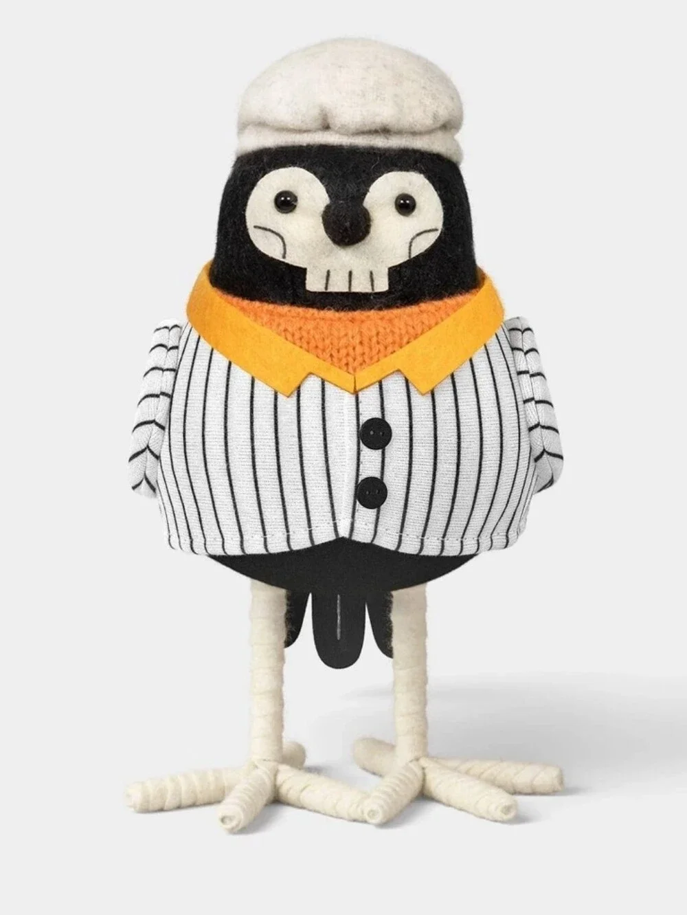 Featherly Friends™ 'Bonesly' Skeleton Fabric Bird Figurine - Hyde and EEK!